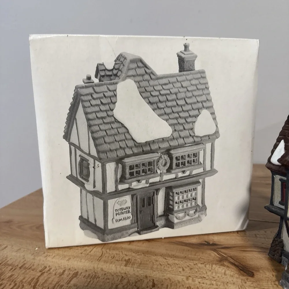 Vintage Dept 56 Dickens' Village Series TUTBURY PRINTER #55689 Retired